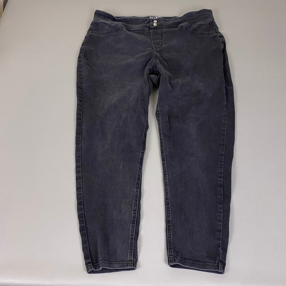 Terra & Sky Jeggings Jeans Women's Plus 1X 16W-18W Black Pull On Tapered Leg